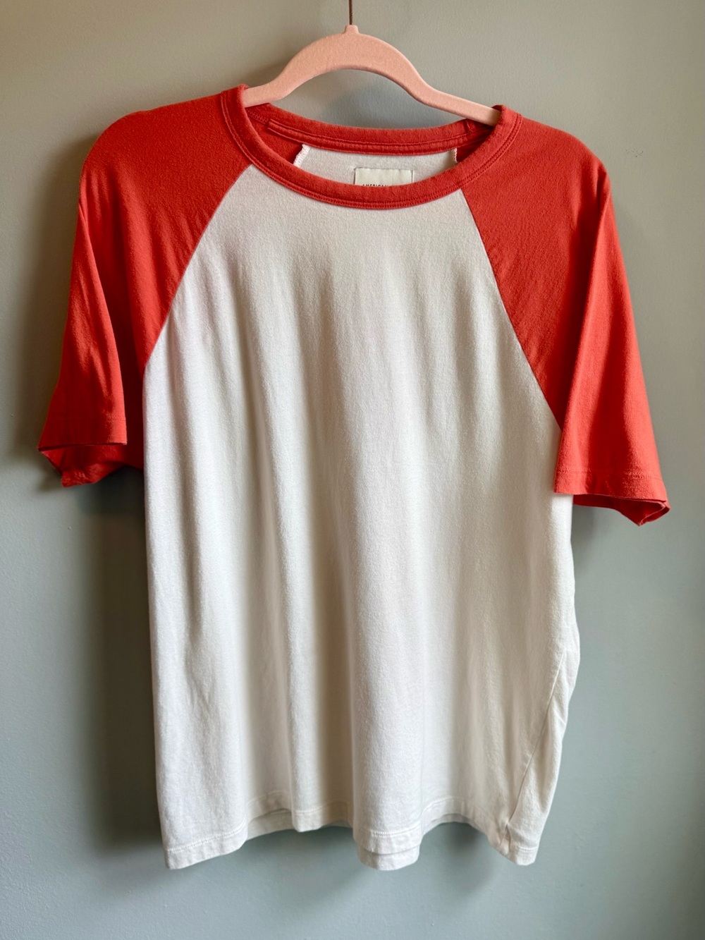 American Eagle Coca Cola Graphic Raglan Tee Red Coral Small Adult - 4th of July - Picture 2 of 9